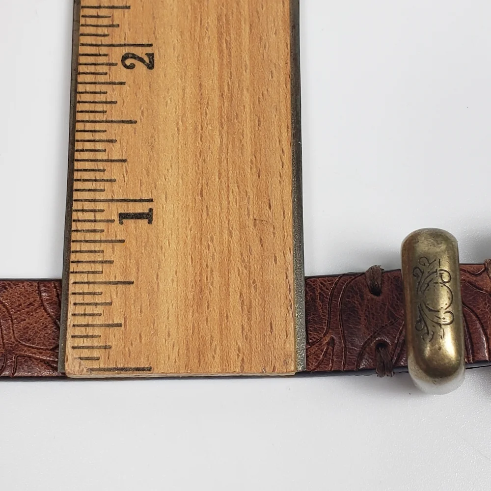 Sundance Brown Leather - Tooled Engraved w/ Bronze Southwestern Equestrian XXS